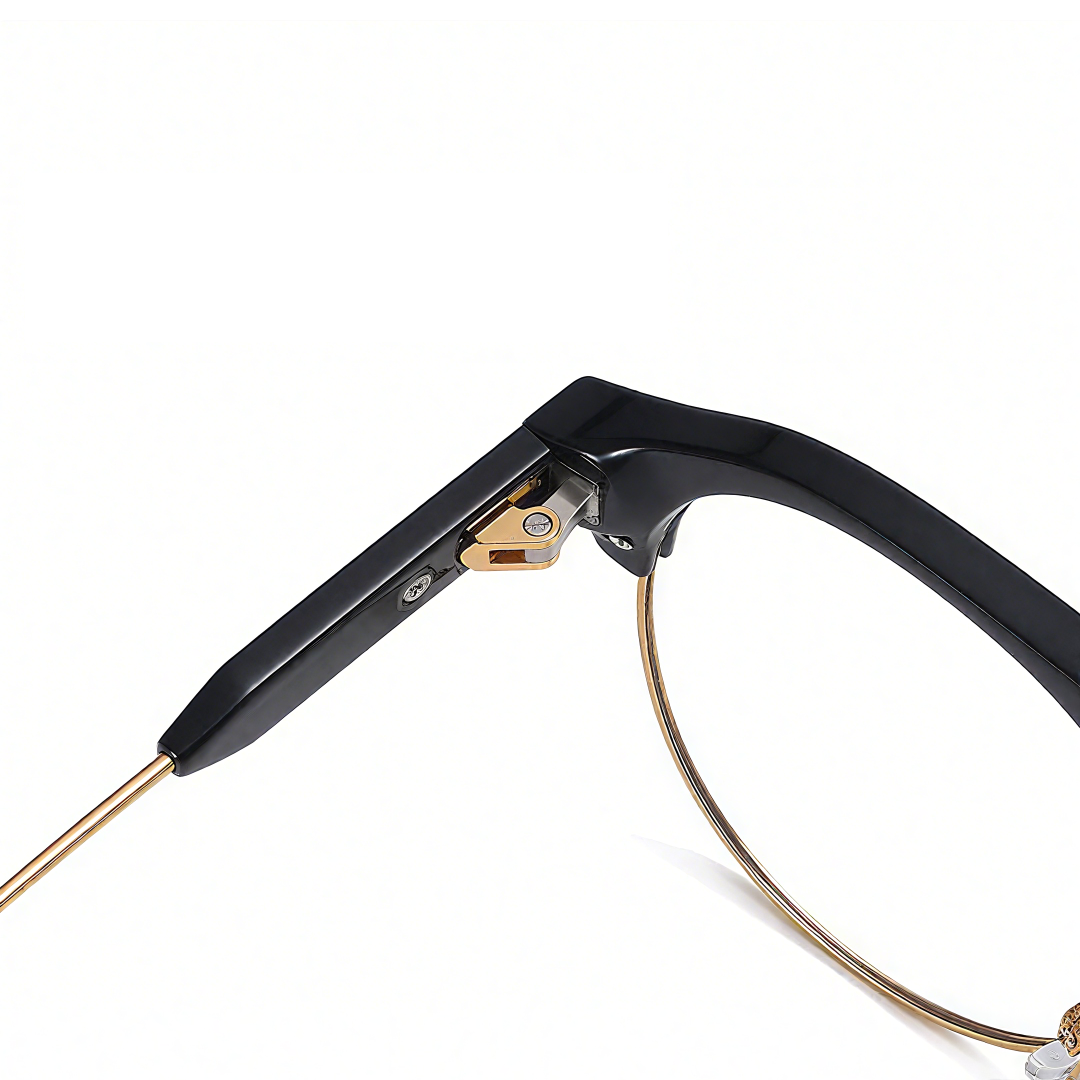 Hinge detail of Morgan aviator tr90 eyeglasses AX0022507 in black