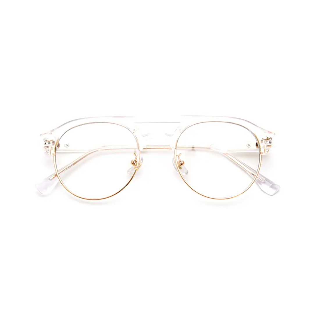 Front folded view of Morgan aviator tr90 eyeglasses AX0022507 in clear