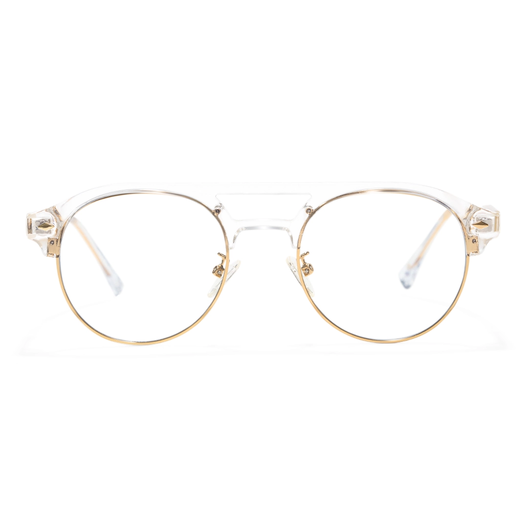 Front view of Morgan aviator tr90 eyeglasses AX0022507 in clear