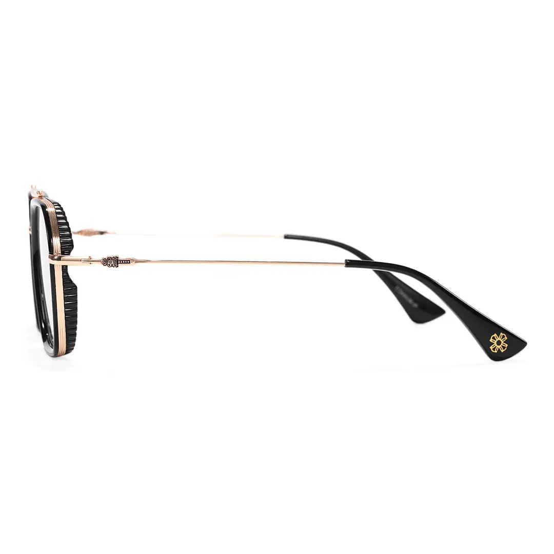 Side view of Solan aviator tr90 eyeglasses AX0122507 in black
