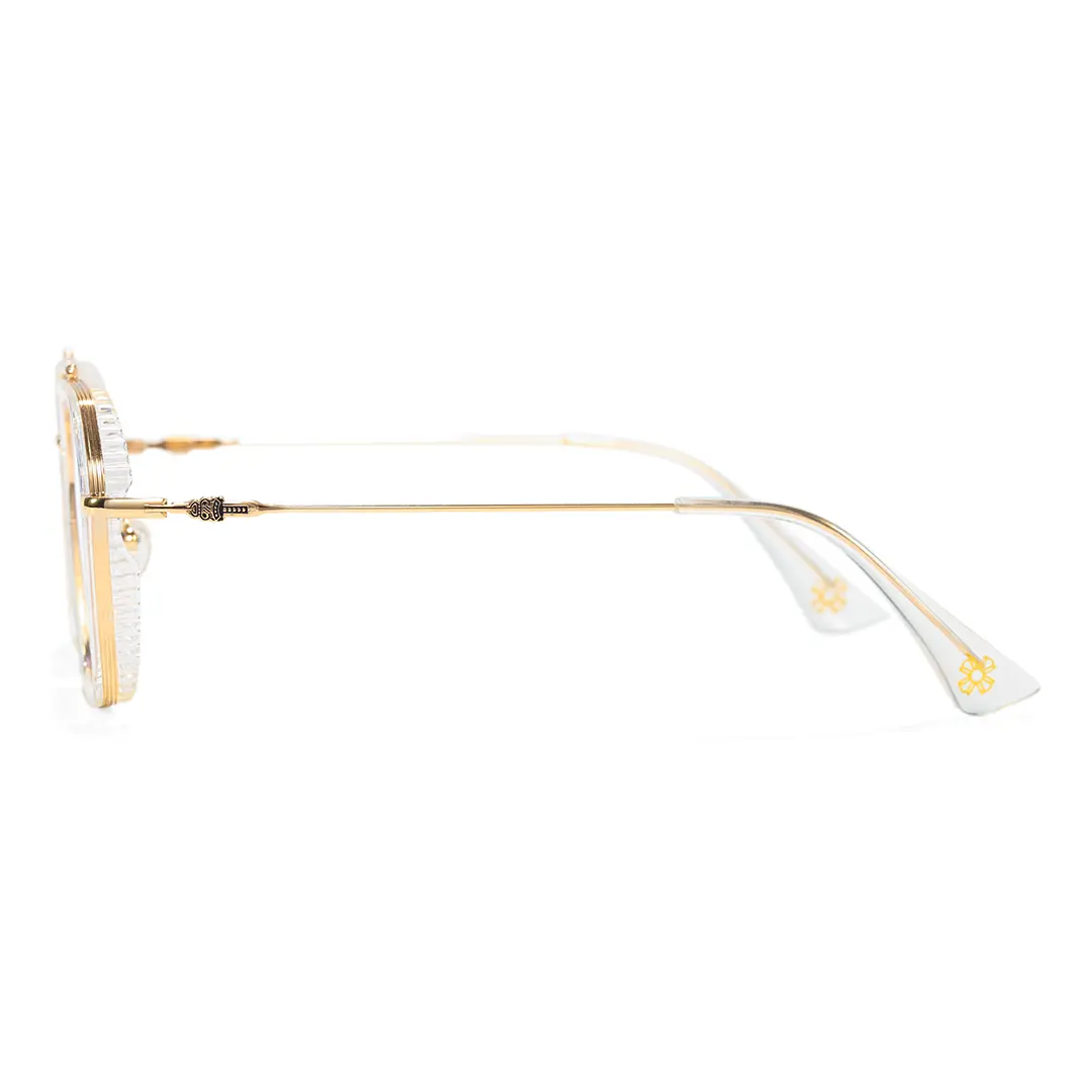 Side view of Solan aviator tr90 eyeglasses AX0122507 in clear