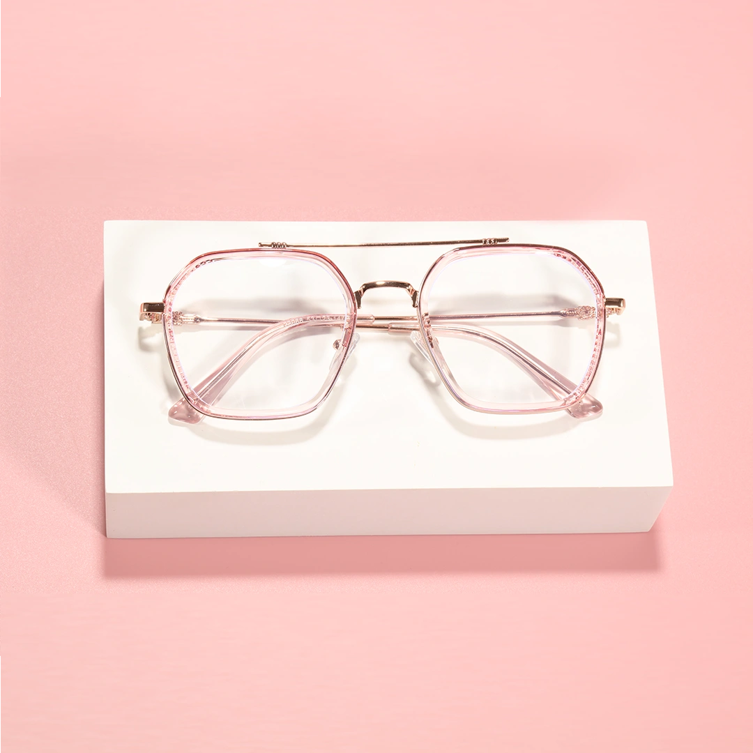 Scene view of Jamie aviator tr90 eyeglasses AX0132507 in pink