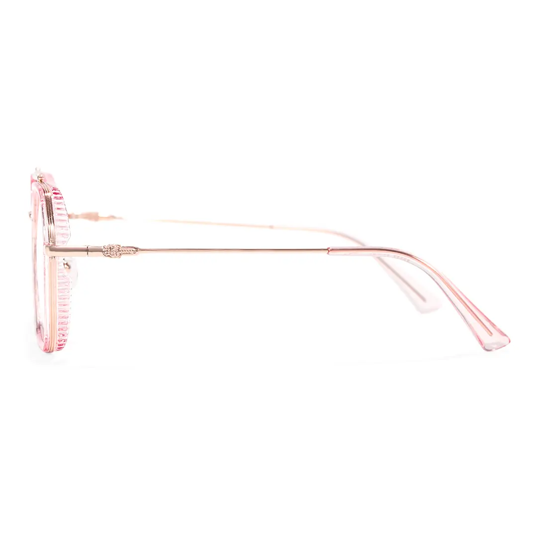 Side view of Jamie aviator tr90 eyeglasses AX0132507 in pink