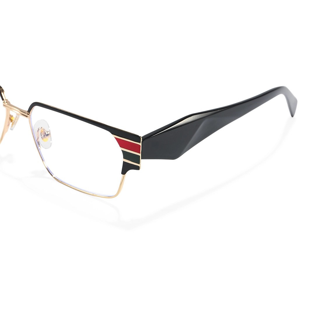 End piece detail of Mela browline metal eyeglasses BM0092510 in multicolor