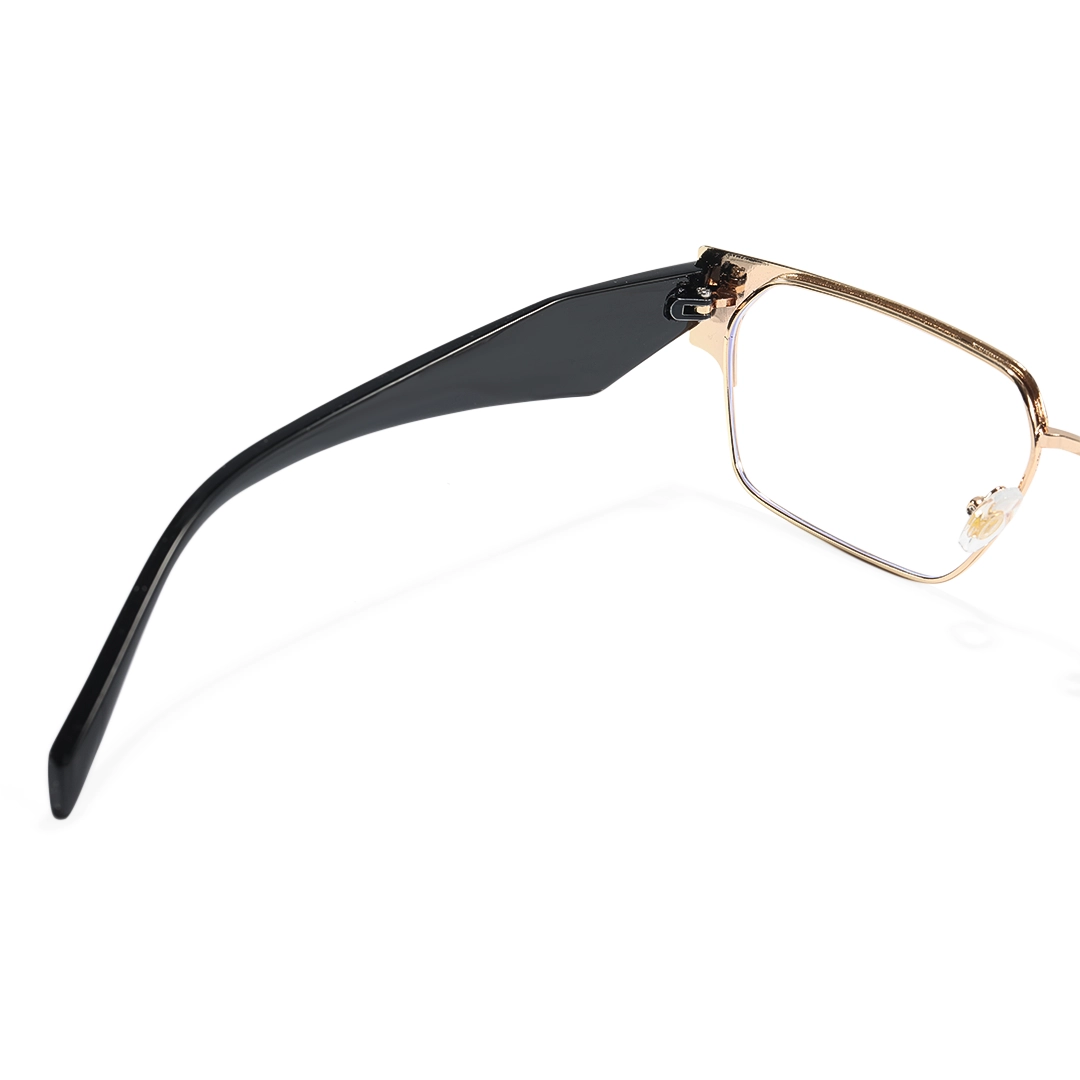 Hinge detail of Mela browline metal eyeglasses BM0092510 in multicolor
