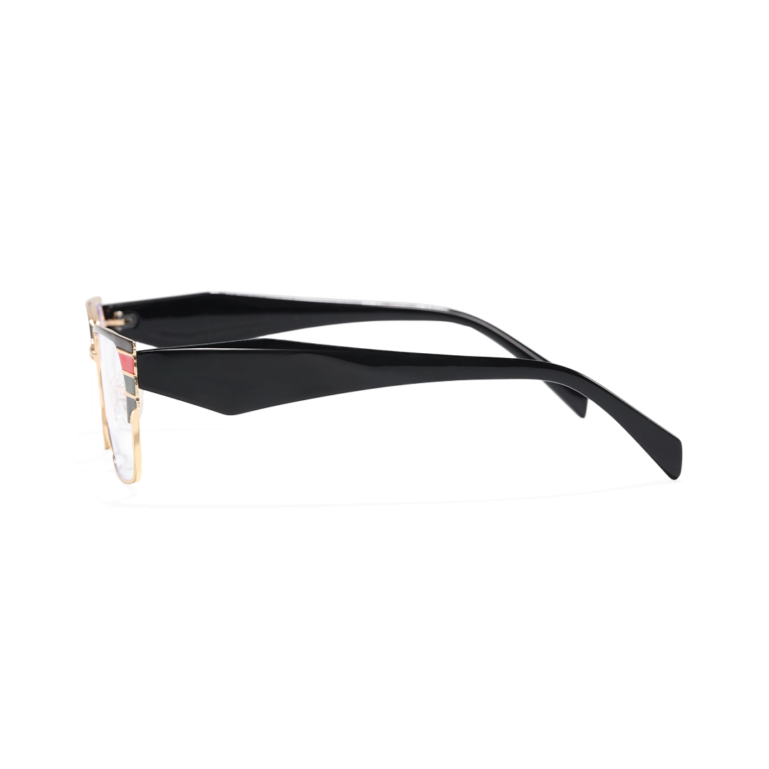 Side view of Mela browline metal eyeglasses BM0092510 in multicolor