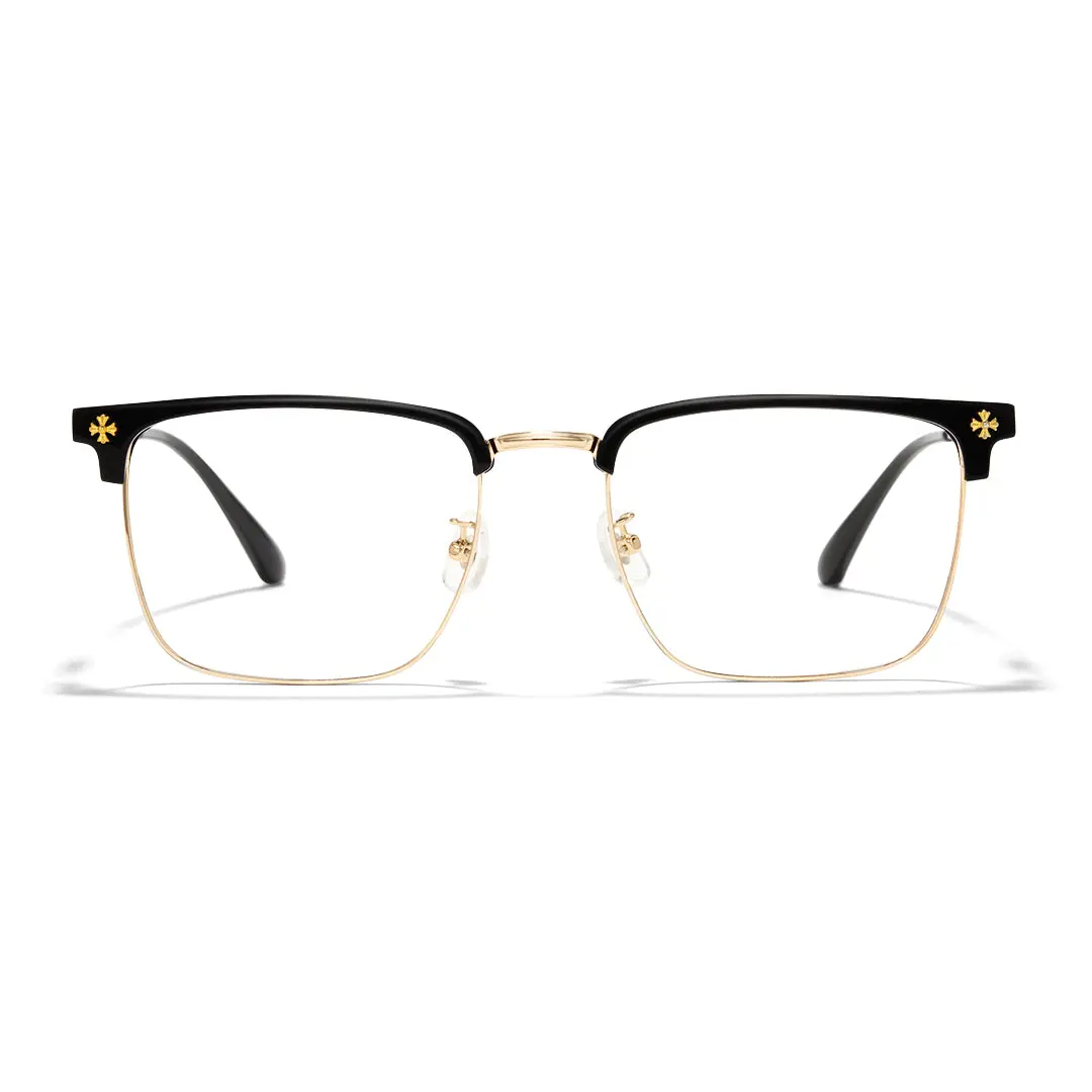Front view of Vivid browline metal eyeglasses BM0102501 in gold