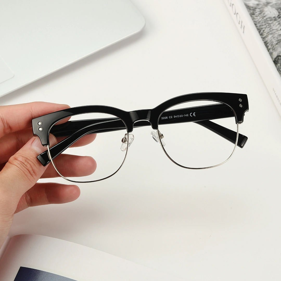 Scene view of Fuchsia nerd browline tr90 eyeglasses BR0012409 in silver