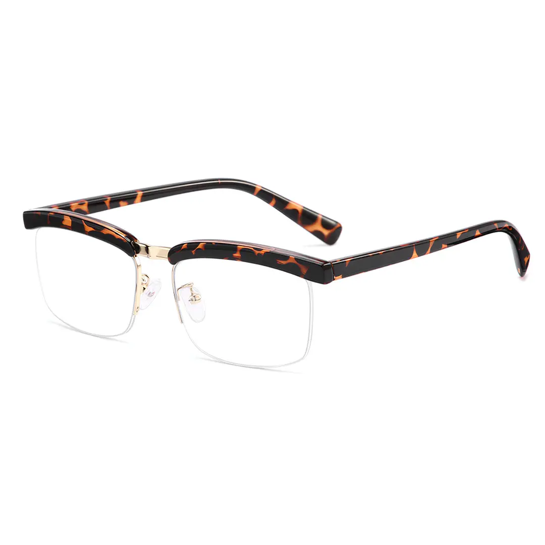 Angle view of Kuz vintage browline tr90 eyeglasses BR0102310 in tortoise