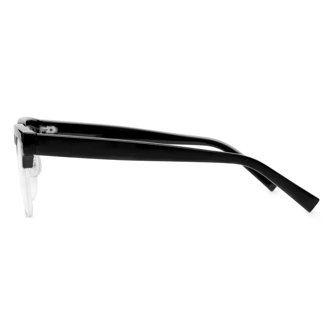 Side view of Fabula browline tr90 eyeglasses BR0572505 in blackclear