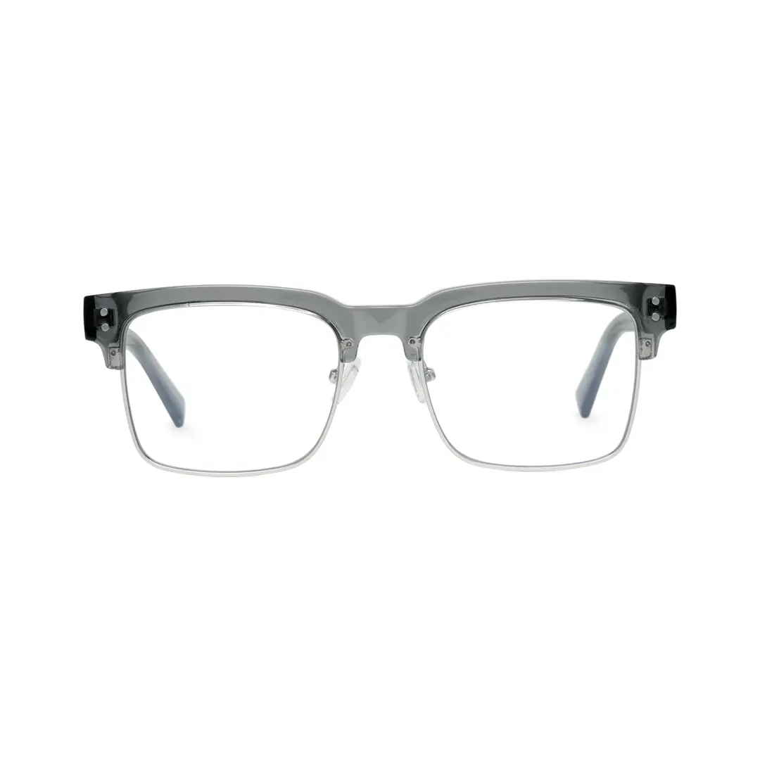 Front view of Fabula browline tr90 eyeglasses BR0572505 in grey