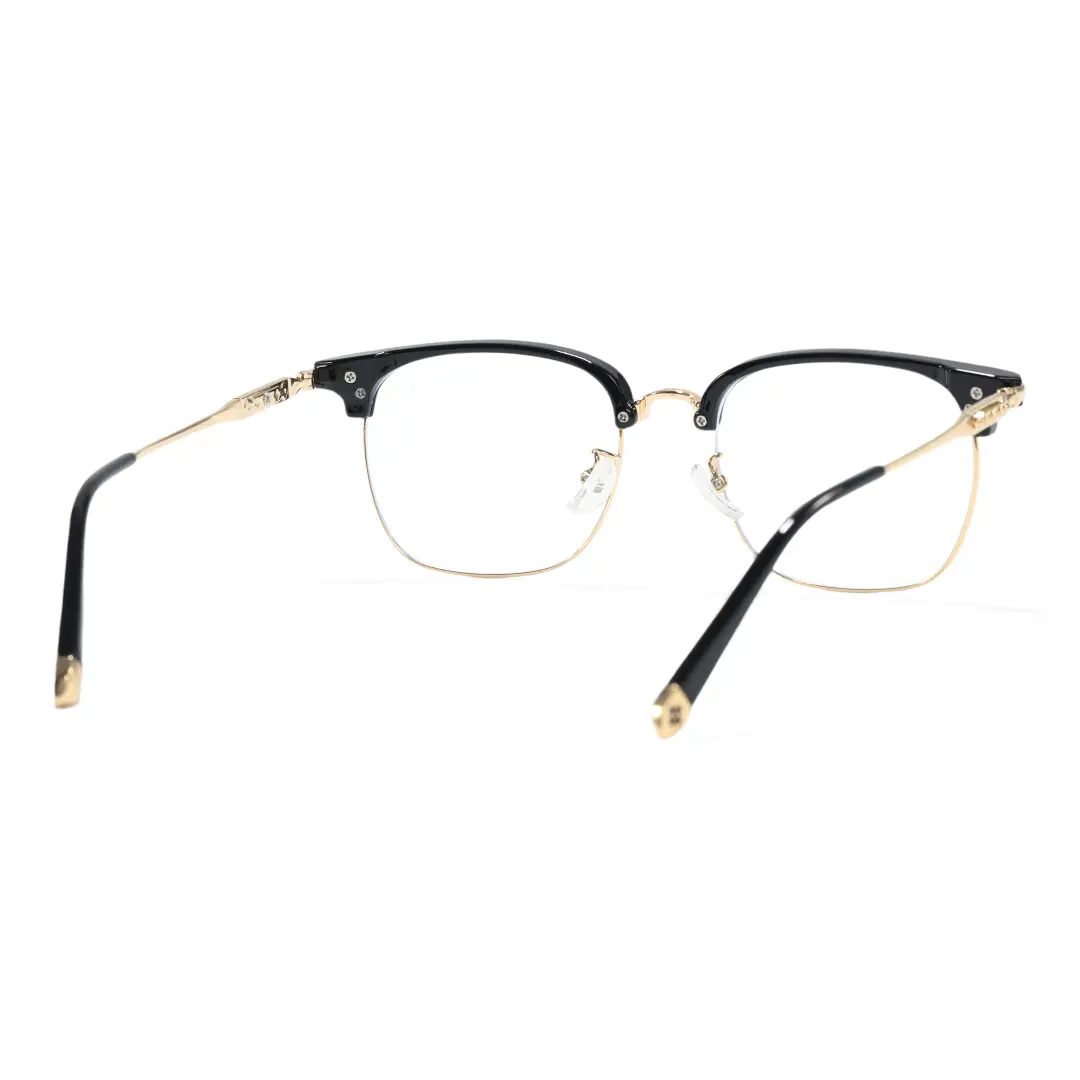 Back view of Tarian browline metal eyeglasses BX0392509 in black