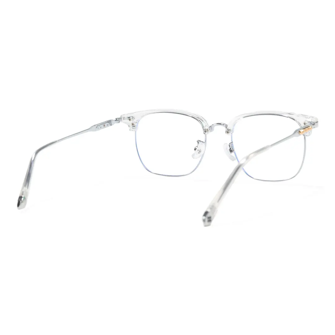 Back view of Tarian browline metal eyeglasses BX0392509 in clear