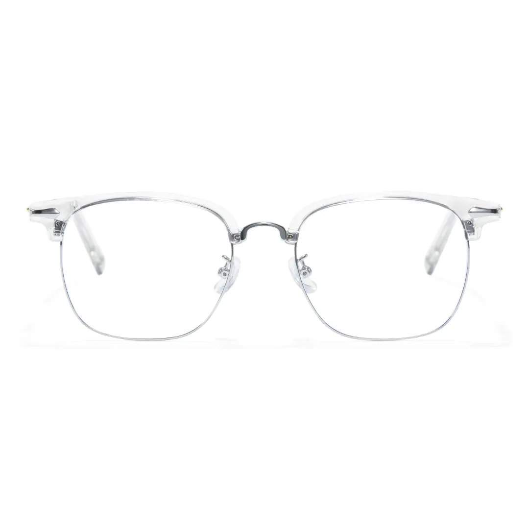 Front view of Tarian browline metal eyeglasses BX0392509 in clear
