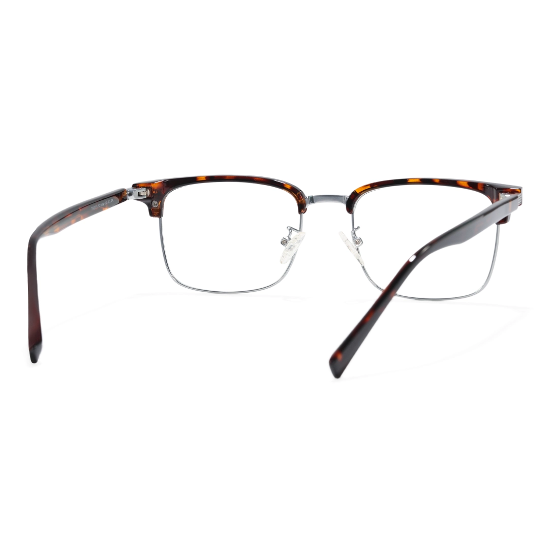 Back view of Vesper browline metal eyeglasses BX0402509 in tortoise