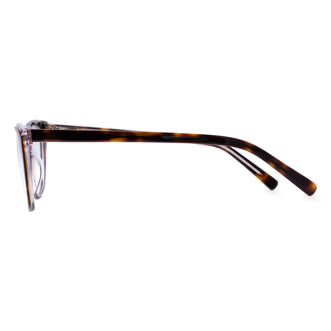 Side view of Poppy cat eye acetate eyeglasses CA0012208 in tortoise