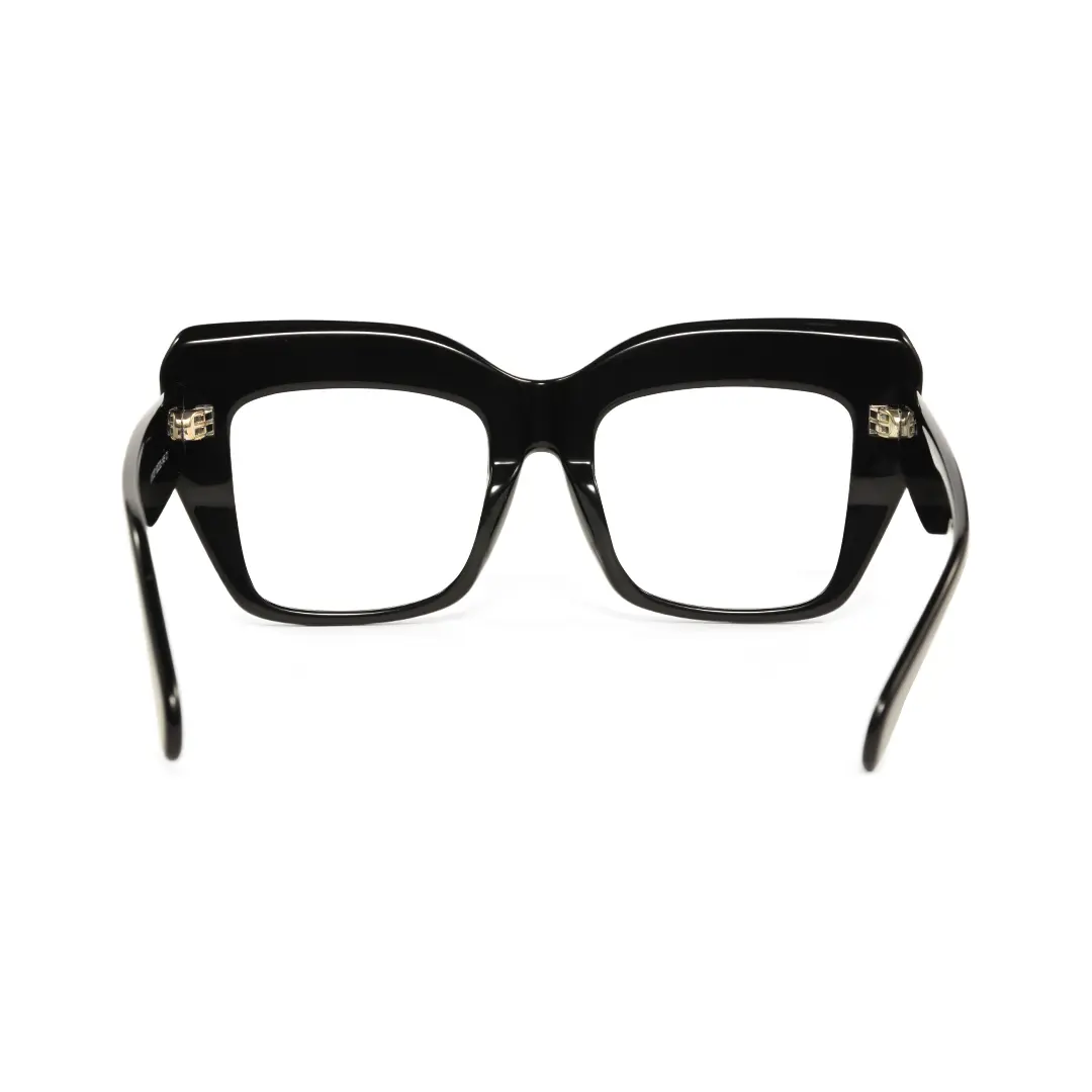 Back view of Keel cat eye acetate eyeglasses CA0032503 in black