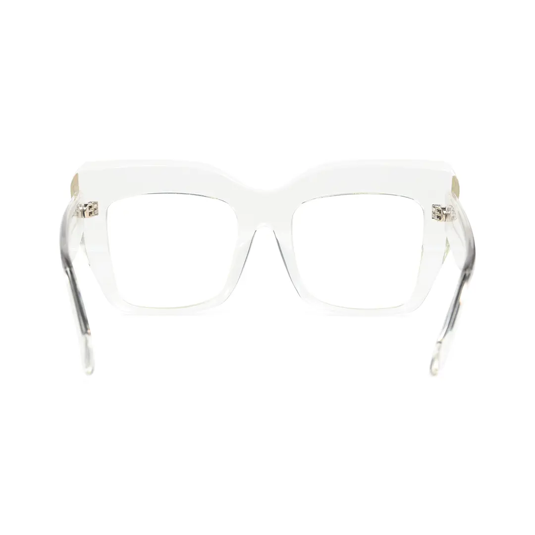 Back view of Keel cat eye acetate eyeglasses CA0032503 in clear