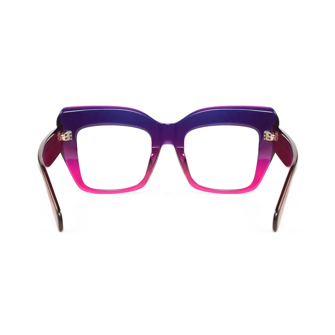 Back view of Keel cat eye acetate eyeglasses CA0032503 in purple