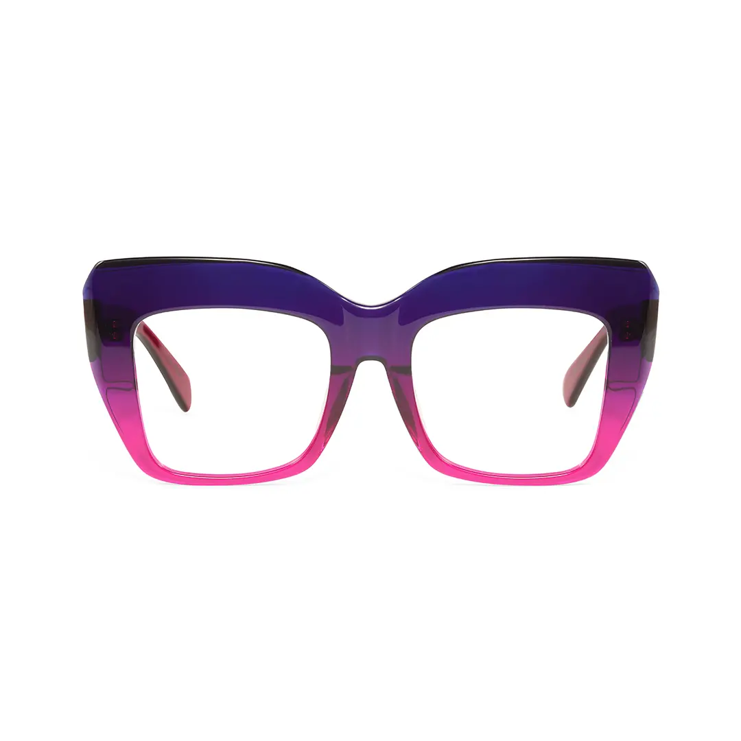 Front view of Keel cat eye acetate eyeglasses CA0032503 in purple
