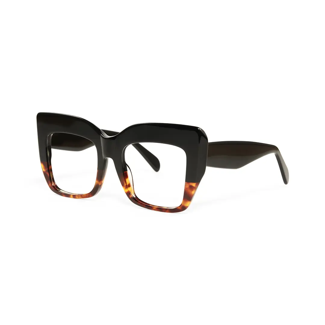 Angle view of Keel cat eye acetate eyeglasses CA0032503 in tortoise