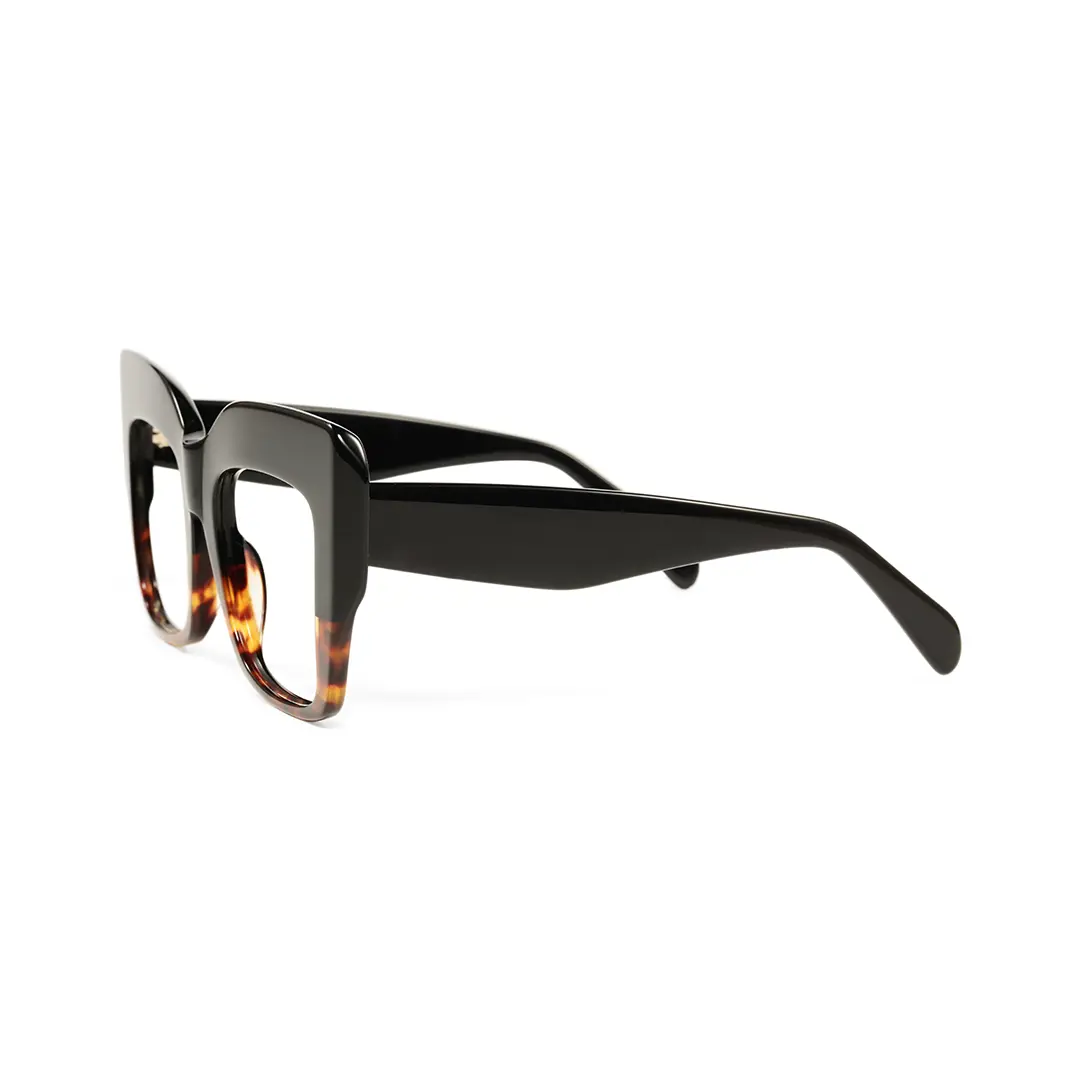Side view of Keel cat eye acetate eyeglasses CA0032503 in tortoise