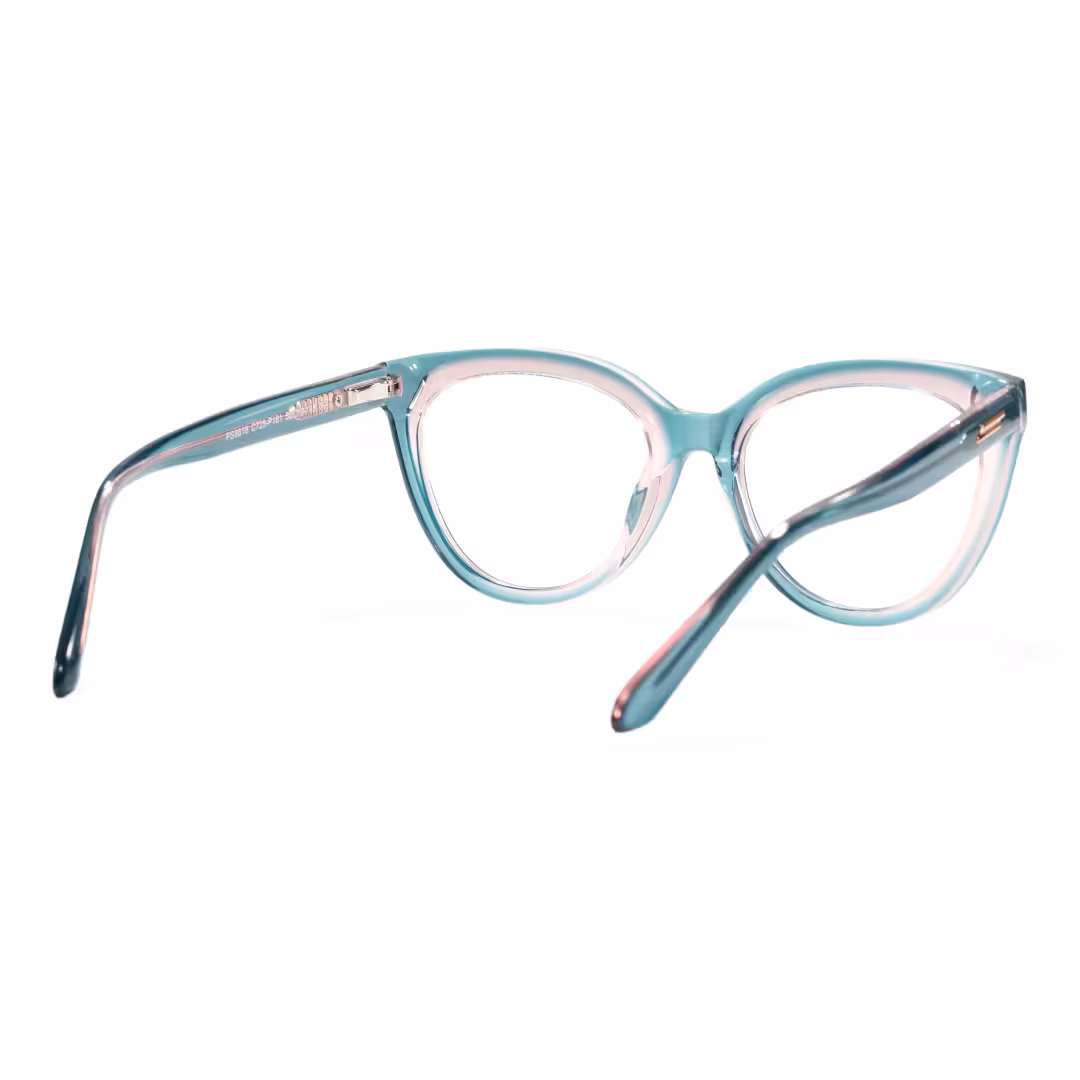 Back view of Miea cat eye acetate eyeglasses in blue. SPU: CA0042307