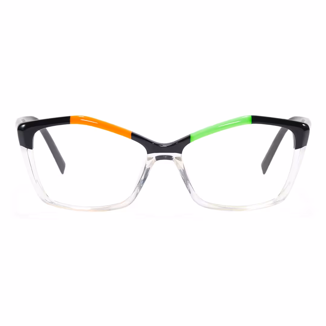 Front view of Piper colorful cat eye acetate eyeglasses in multicolor. SPU: CA0152311