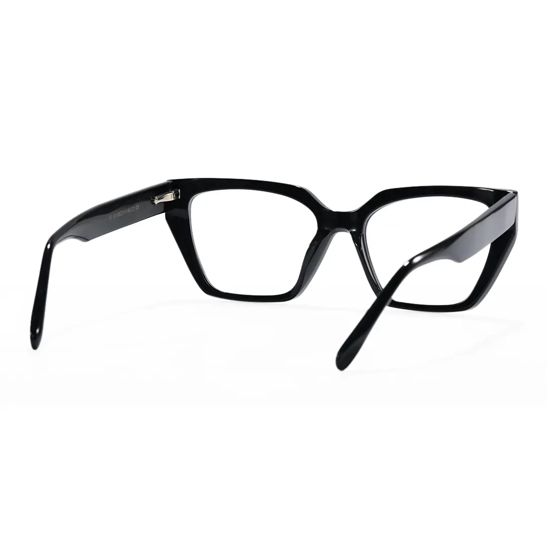 Back view of Zelda cat eye acetate eyeglasses CA0152604 in black