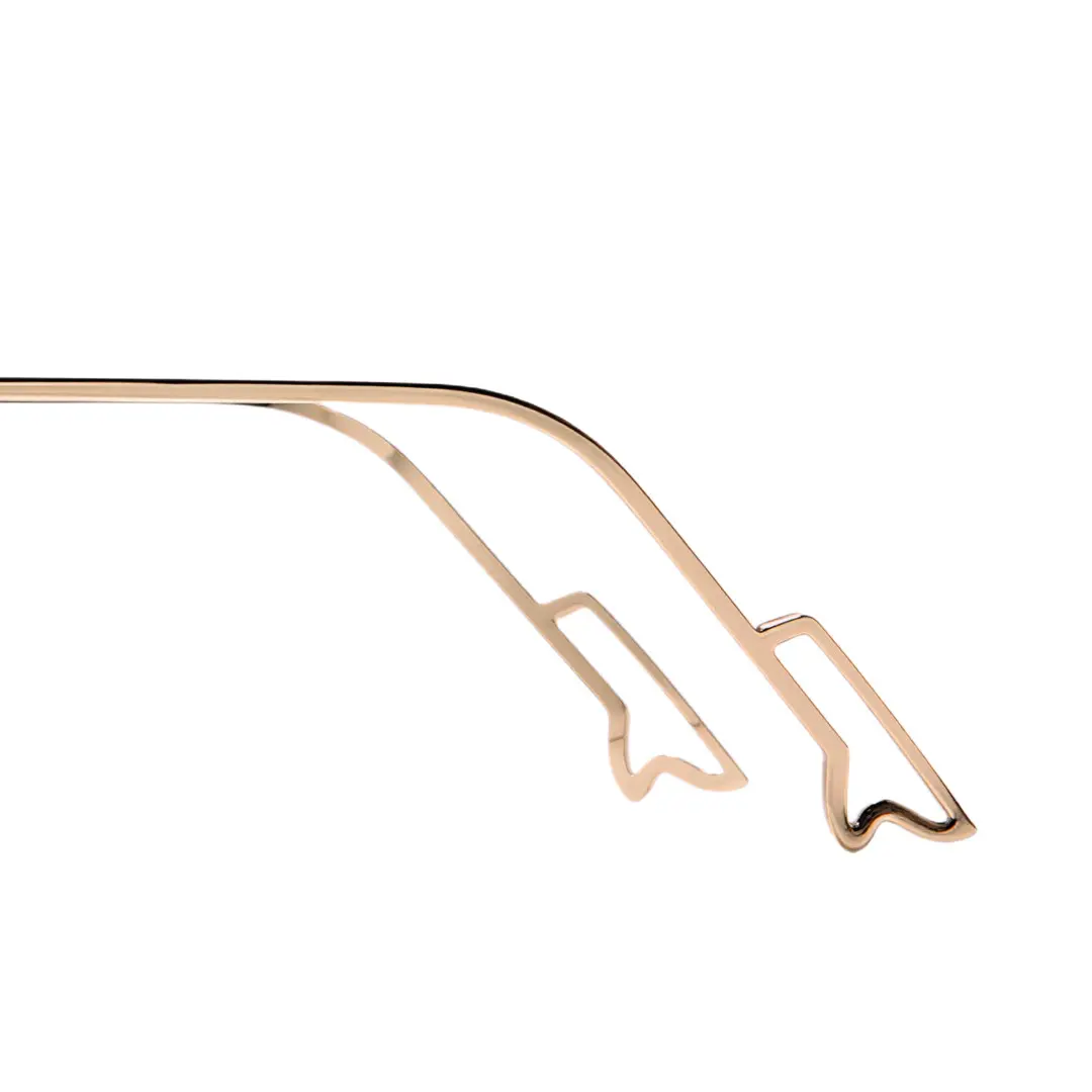 Temple detail of Adani cat eye metal eyeglasses CM0042408 in black