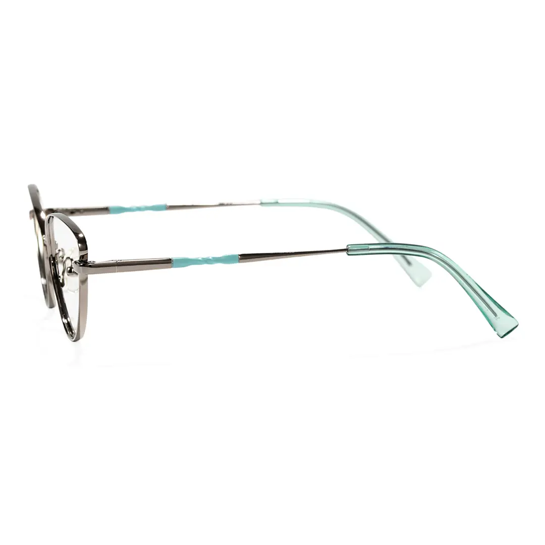 Side view of Passi cat eye metal eyeglasses CM0472302 in grey