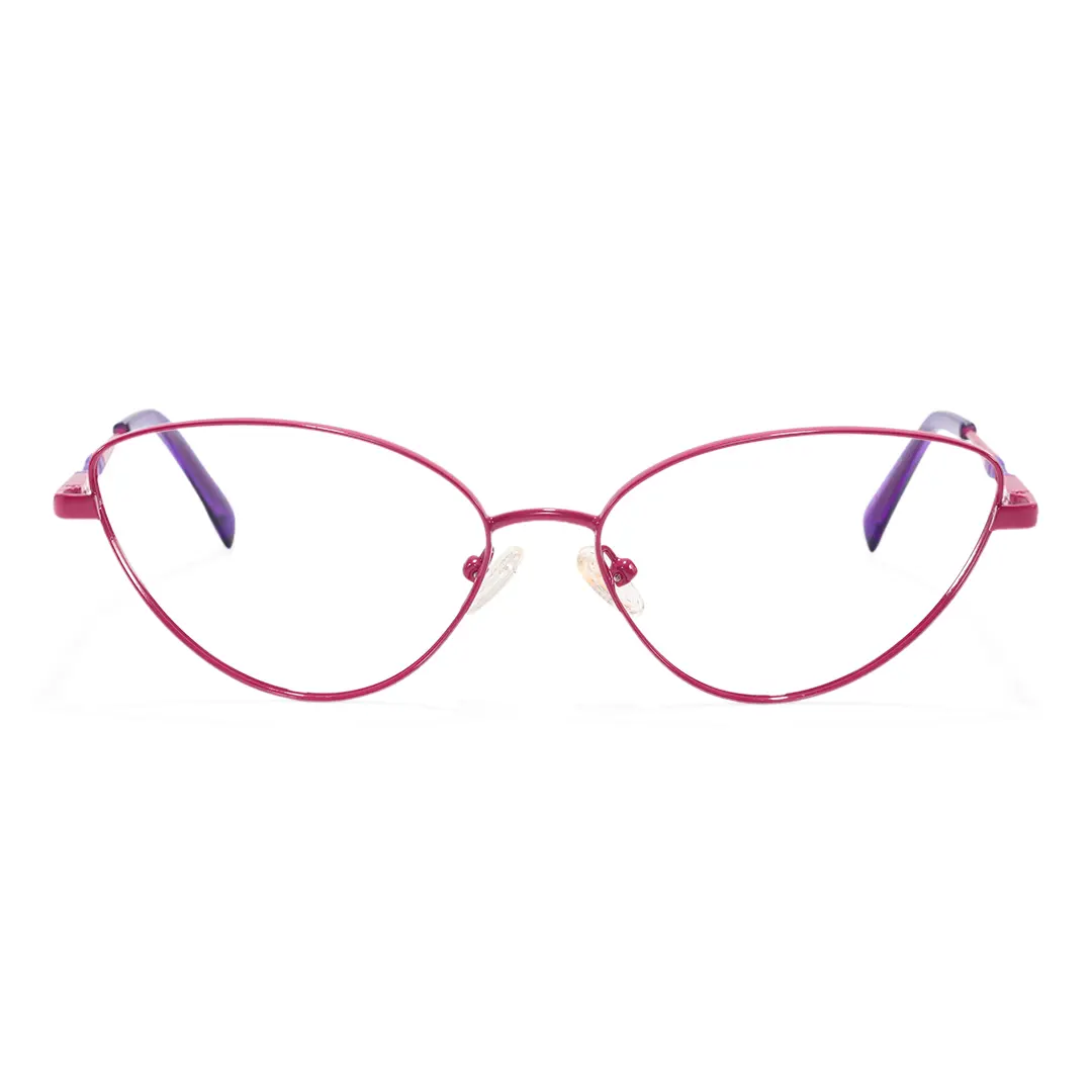 Front view of Passi cat eye metal eyeglasses CM0472302 in red