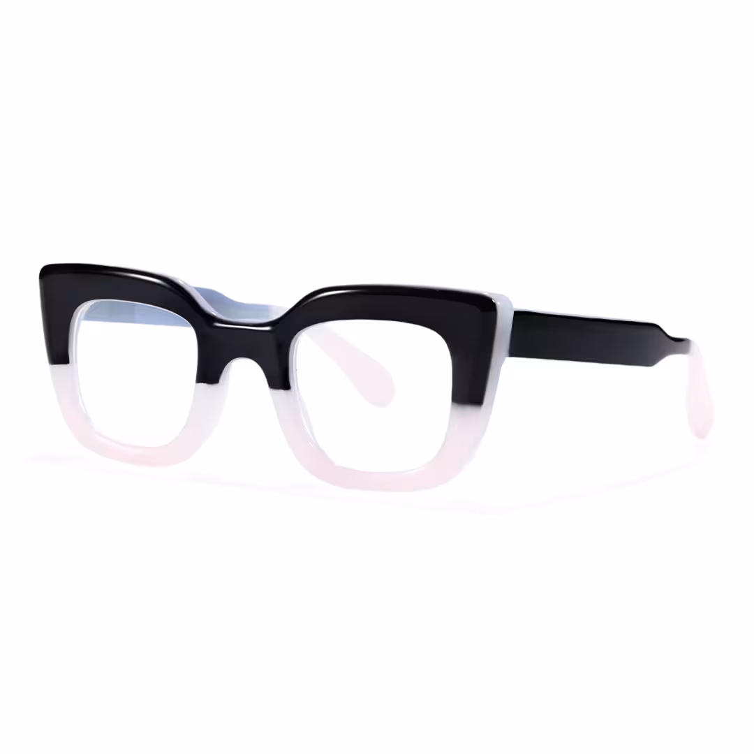 Angle view of Cohen cat eye pc eyeglasses CP0012403 in blackclear