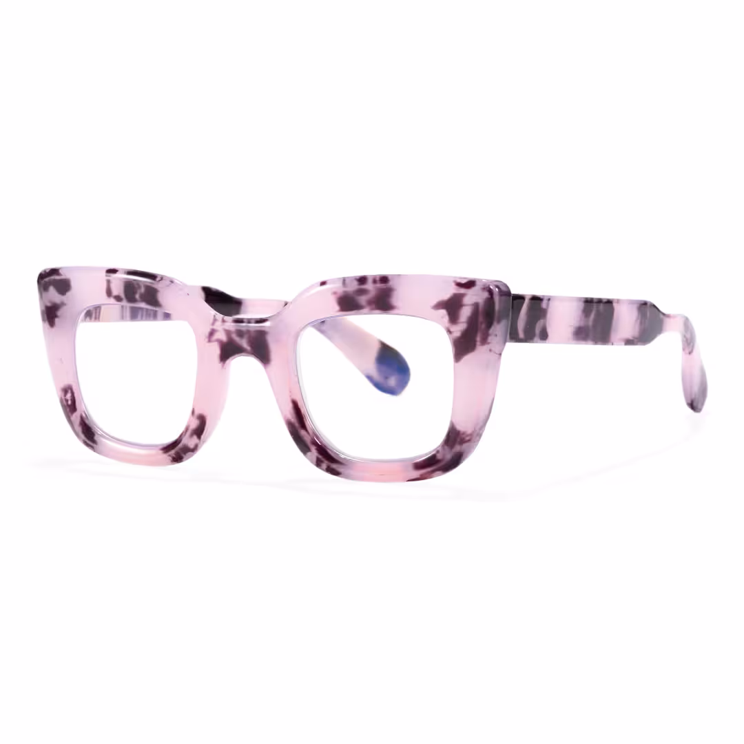 Angle view of Cohen cat eye pc eyeglasses CP0012403 in light pink