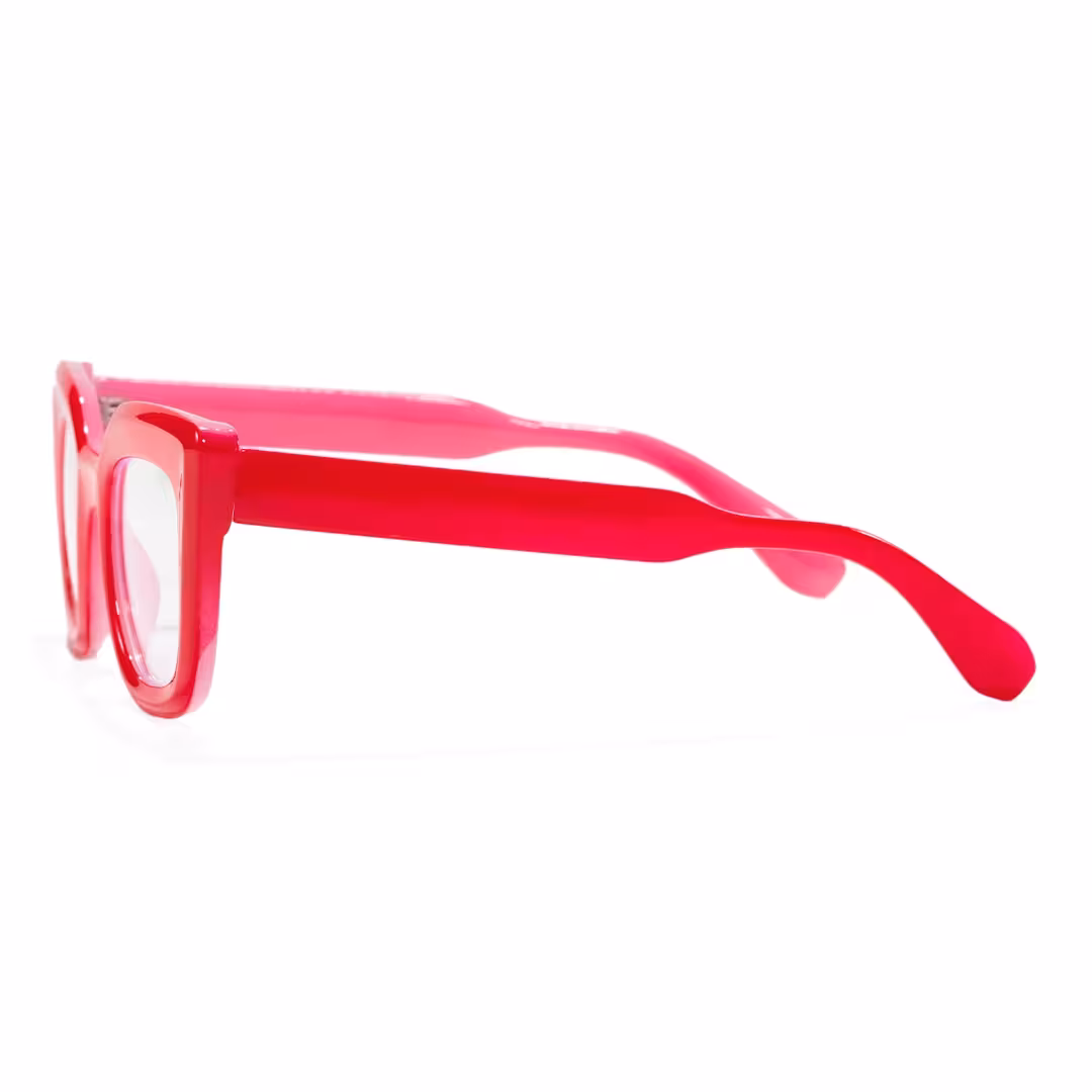Side view of Cohen cat eye pc eyeglasses CP0012403 in red