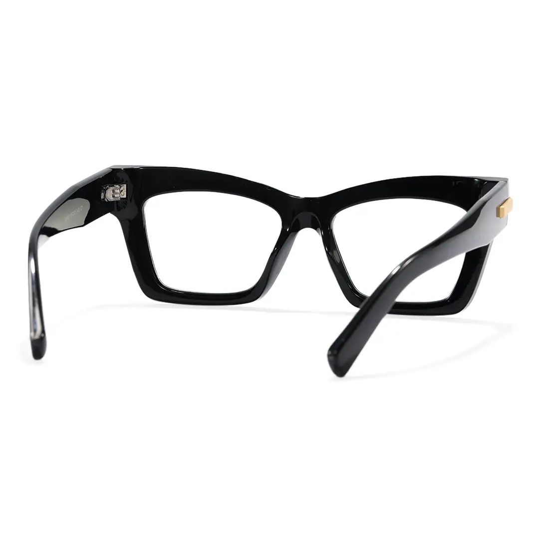 Back view of Kaelia cat eye pc eyeglasses CP0012603 in black