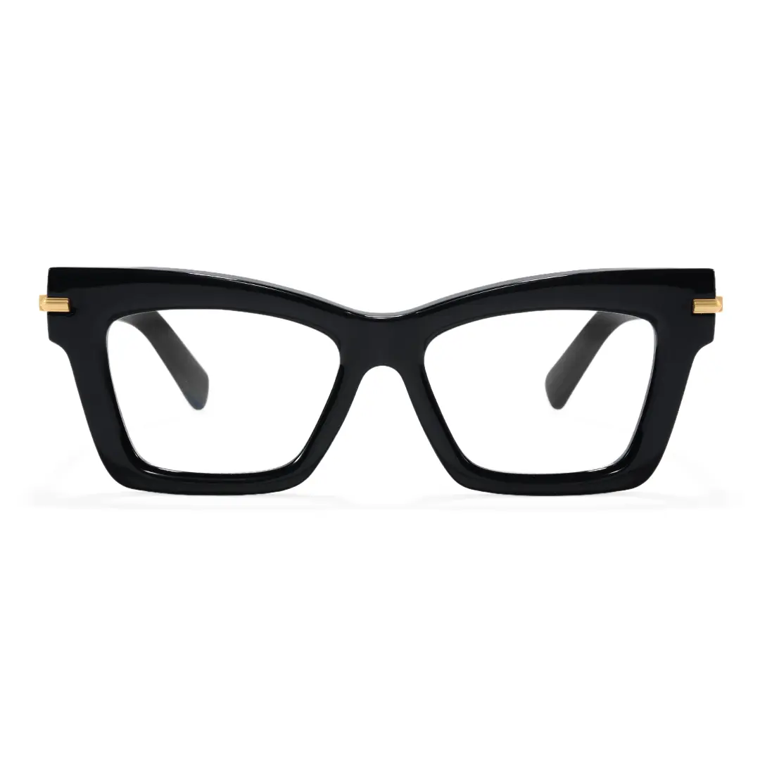 Front view of Kaelia cat eye pc eyeglasses CP0012603 in black