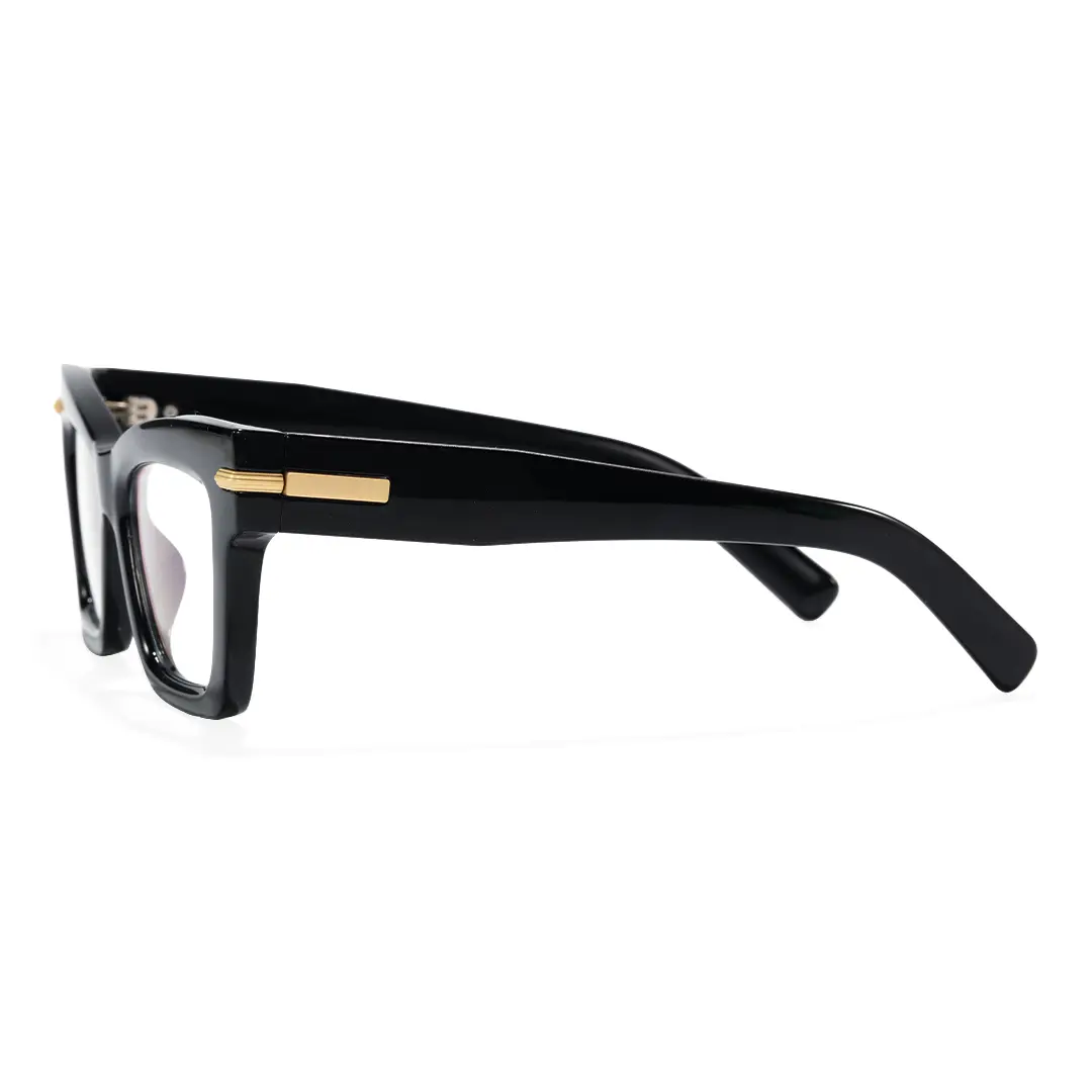 Side view of Kaelia cat eye pc eyeglasses CP0012603 in black