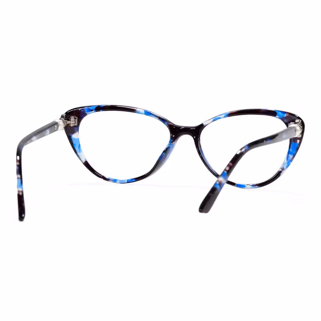 Back view of Jena cat eye pc eyeglasses in blue. SPU: CP0022503