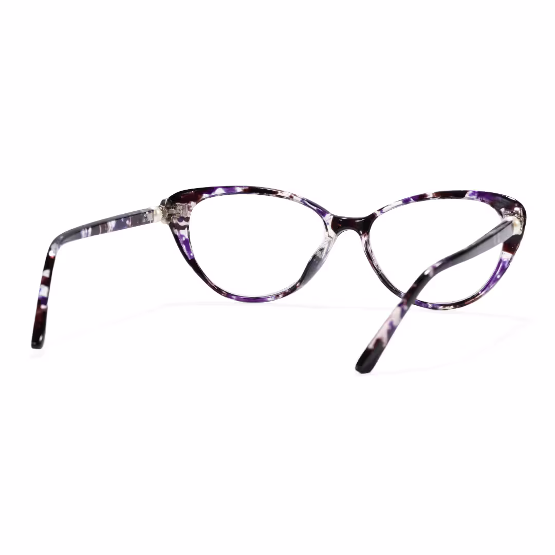 Back view of Jena cat eye pc eyeglasses in purple. SPU: CP0022503