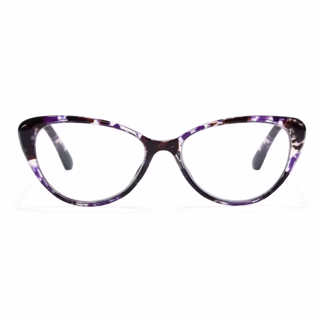 Front view of Jena cat eye pc eyeglasses in purple. SPU: CP0022503