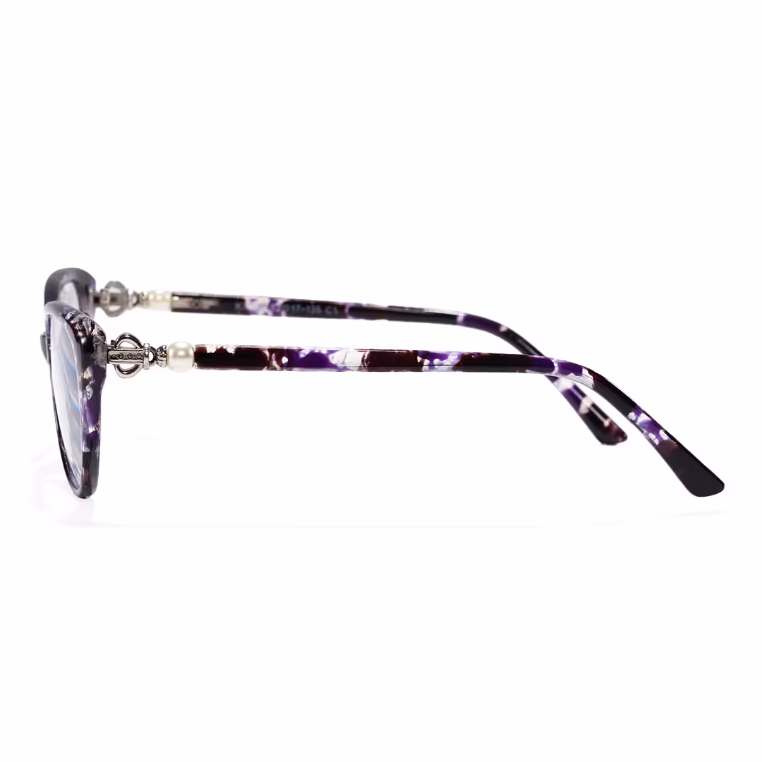 Side view of Jena cat eye pc eyeglasses in purple. SPU: CP0022503