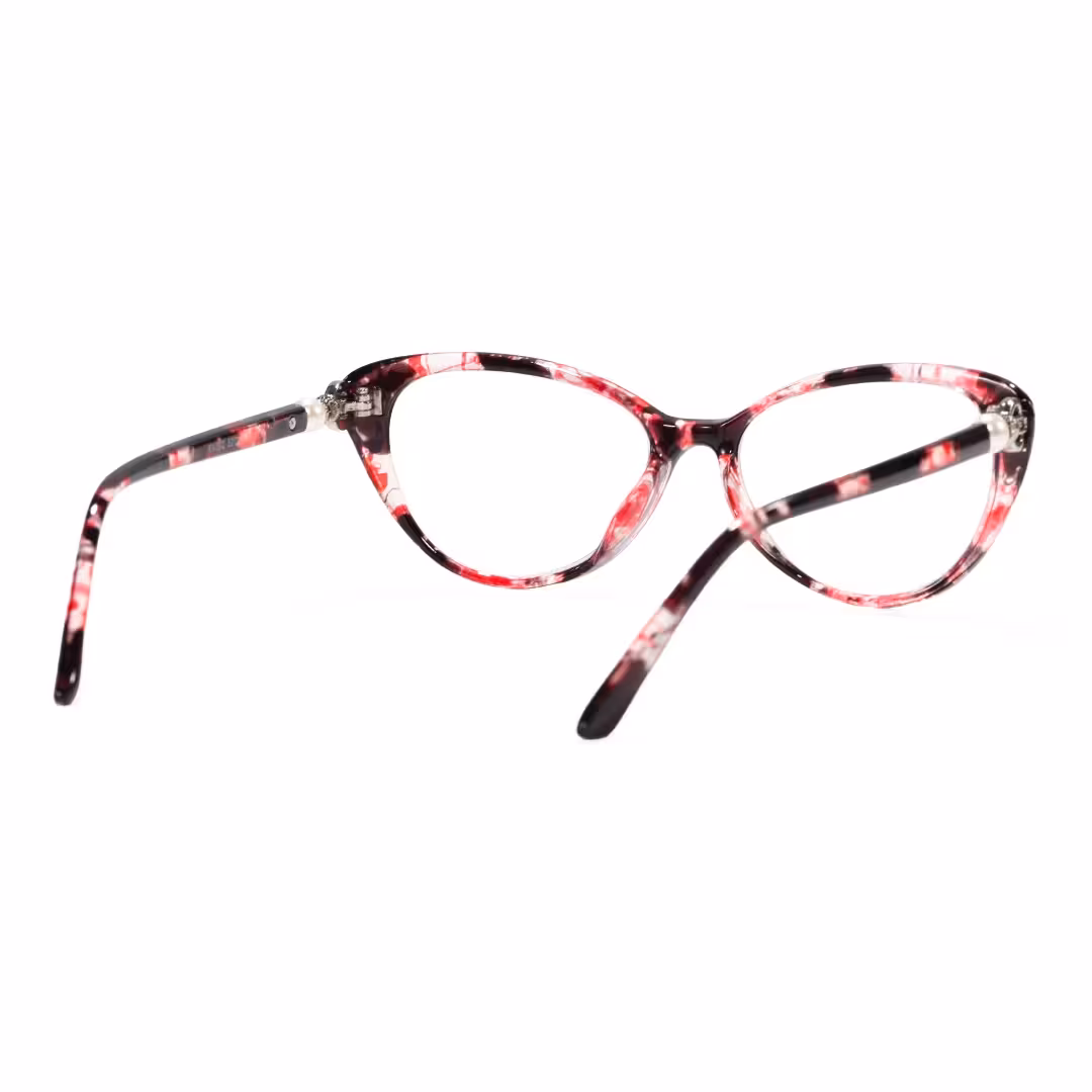 Back view of Jena cat eye pc eyeglasses in red. SPU: CP0022503