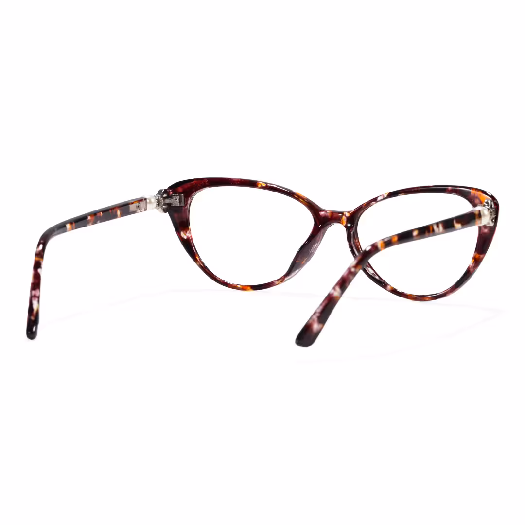 Back view of Jena cat eye pc eyeglasses in tortoise. SPU: CP0022503