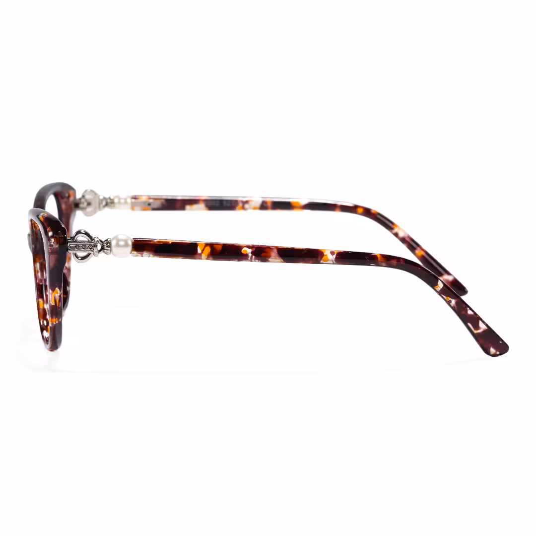 Side view of Jena cat eye pc eyeglasses in tortoise. SPU: CP0022503