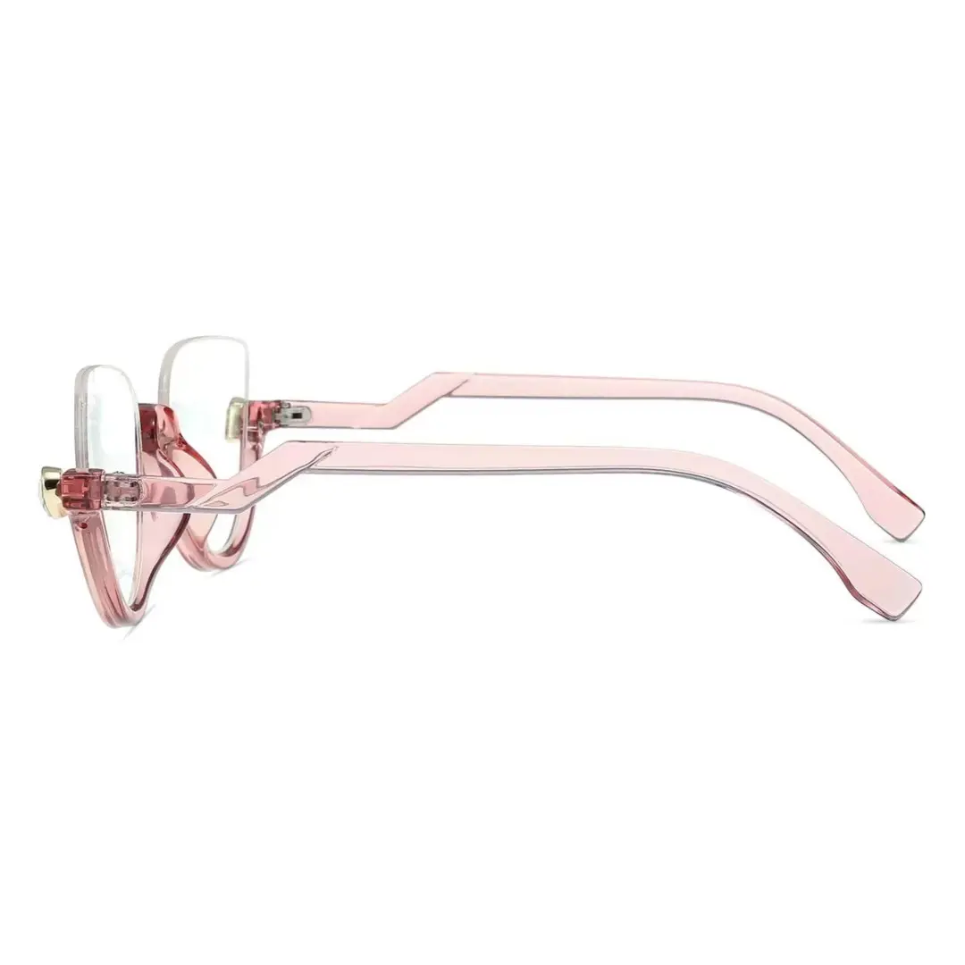 Side view of Clove colorful cat eye pc eyeglasses CP0032211 in pink