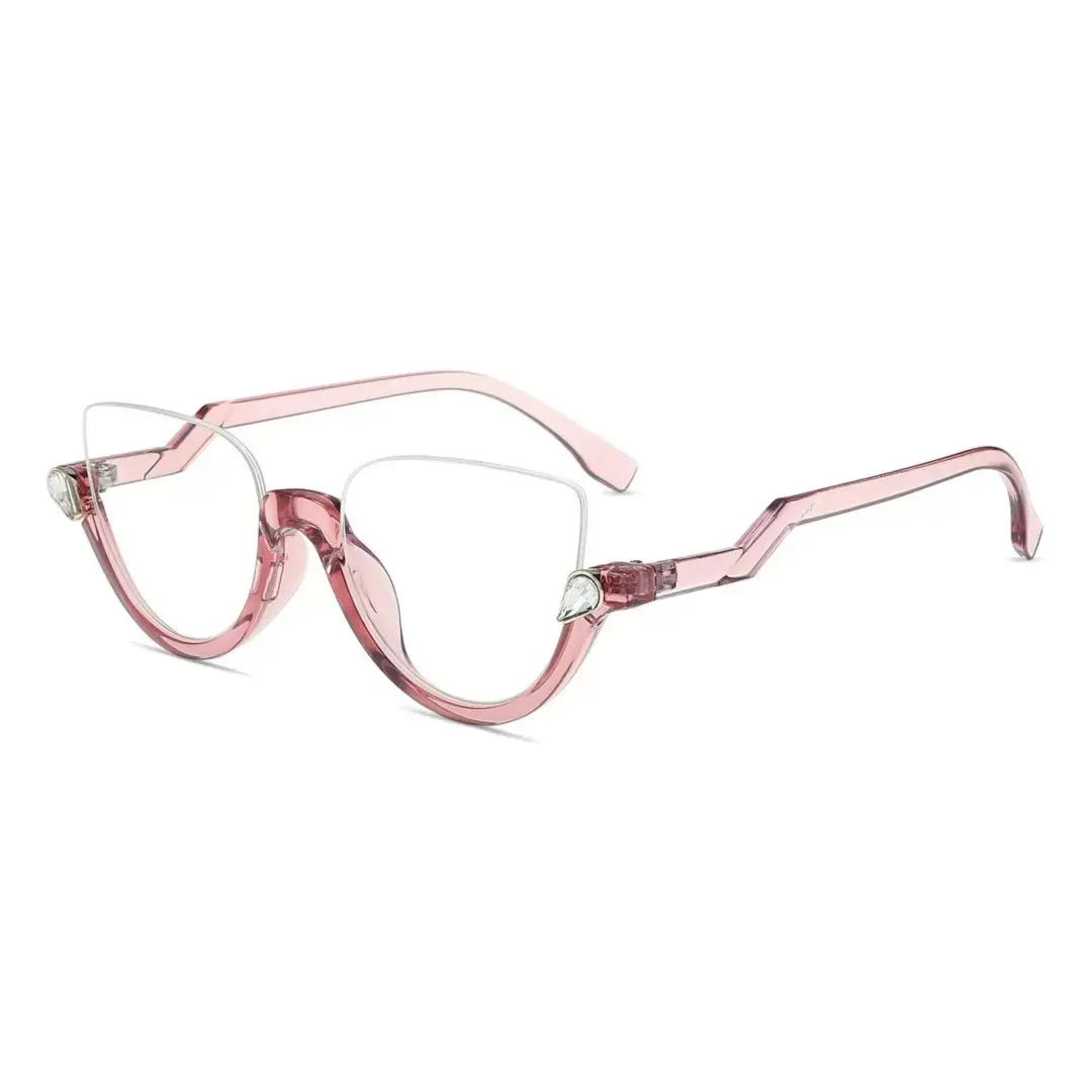 Angle view of Clove cat eye pc eyeglasses CP0032211 in pink