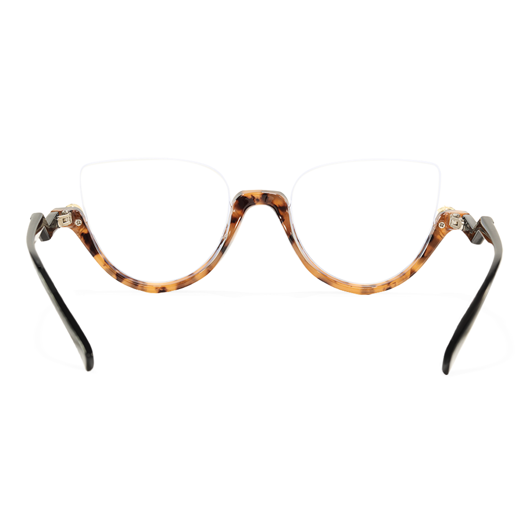 Back view of Clove colorful cat eye pc eyeglasses CP0032211 in tortoise