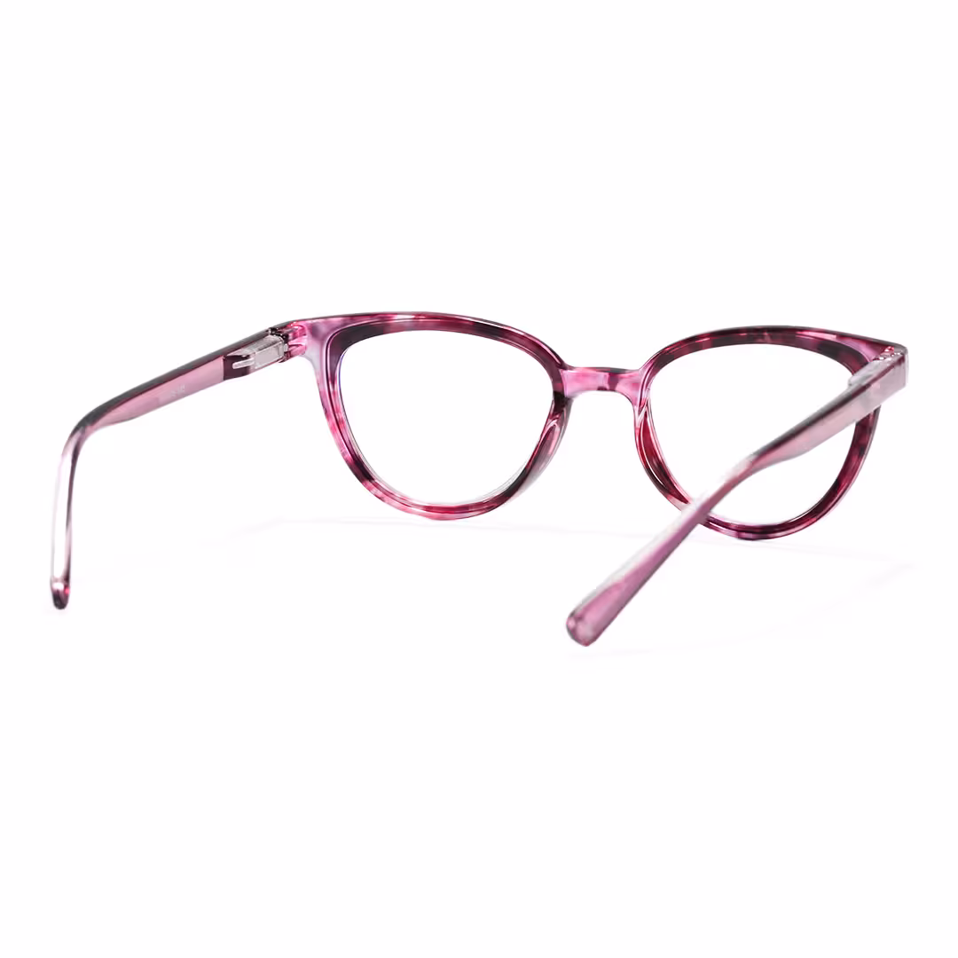 Back view of Barnaby cat eye pc eyeglasses CP0082605 in purple