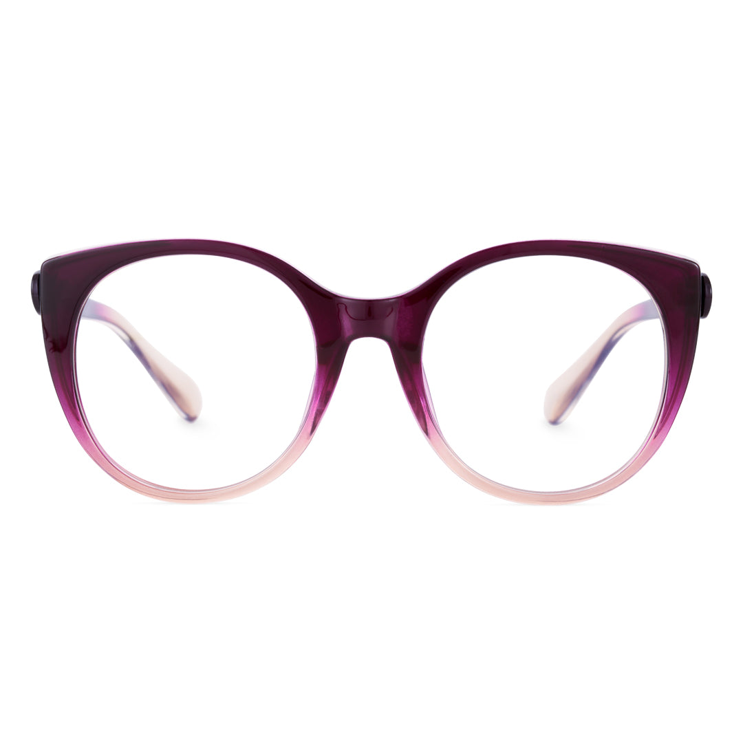 Front view of Lee colorful cat eye pc eyeglasses in red. SPU: CP0112306